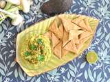 Guacamole asperges vertes et ses crackers