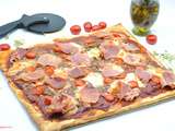 Pizza tomates, mozzarella et jambon