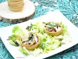 Quiches ricotta champignons lardons