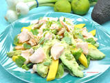 Salade saumon avocat mangue