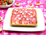 Tarte aux fraises et fleur oranger