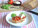 Tartines de tomates burrata