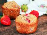 Muffins aux Bananes, Fraises, Noix de Coco et Gruau