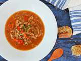 Soupe lentilles et bulgur aux saveurs marocaines