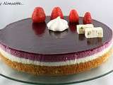 Entremet nougat et fruits rouges