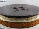 Entremet vanille chocolat sur giant cookie