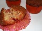 Muffins aux pralines roses