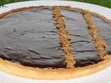 Tarte chocolat sur croustillant praliné