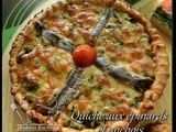 Quiche aux épinards et anchois