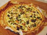 Quiche aux poireaux, poulet et curry Madras