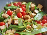 Poêlée de Tofu mariné aux légumes croquants