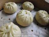 Bao (baozi) au poireau et thé vert 抹茶葱包