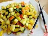 Courgettes sautées avec noix de ginkgo 西葫芦炒白果 xīhúlu chǎo báiguǒ