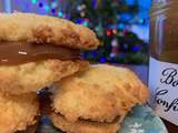 Alfajores de coco (sans gluten) fourrés à la confiture