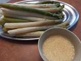 Asperges vertes et blanches sauce parmesan