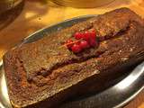 Cake au chocolat blanc et confiture de framboises