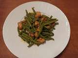 Haricots verts et tofu, sauce piquante