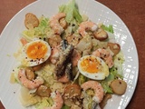 Salade Cesar aux crevettes