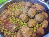 Tajine de boulettes aux petits-pois