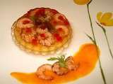 Aspic de Crevettes grises aux Poivrons et Pomme