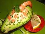 Avocat aux Crevettes roses