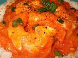 Gambas cuites aux Tomates fraîches