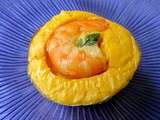 Mini Flan de Patate douce aux Crevettes