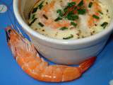 Oeuf Cocotte aux Crevettes roses