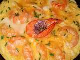 Omelette aux Crevettes Roses