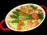 Risotto aux mini Crevettes roses et Asperges des bois