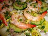 Salade de Crevettes roses aux Endives et Concombre