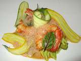 Trofies aux Courgettes et Gambas