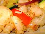 Wok de Crevettes blanches d'Asie