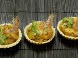 Tartelettes exotiques crevettes ananas