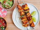 Brochettes de poulet (style Fajitas)