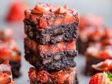 Brownies au chocolat et fraises