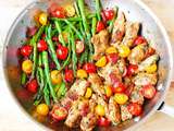 Casserole de poulet, légumes et pesto