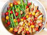 Casserole de poulet, légumes et pesto