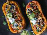 Courge Butternut farcie au Tex Mex