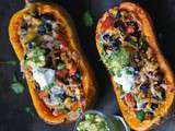 Courge Butternut farcie au Tex Mex