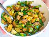 Courgettes sautées au beurre à l’ail