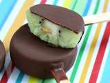 Popsicle de kiwi et chocolat