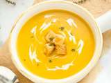 Potage de courge butternut et poireaux