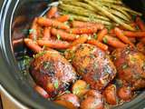 Poulet et légumes dans une sauce miel et ail à la mijoteuse