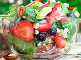 Salade d’épinards aux fraises