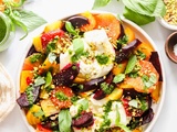 Salade de betteraves rôties et burrata