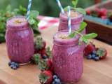 Smoothie bleuets et fraises