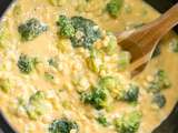 Soupe crémeuse au maïs et brocoli à la mijoteuse