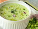 Soupe froide aux concombres