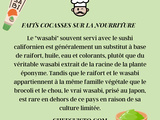 Subtiles différences du wasabi